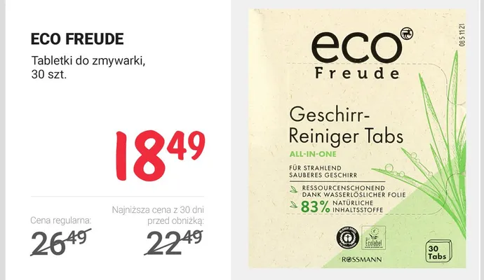 Tabletki do zmywarki 30 szt. promocja w Rossmann