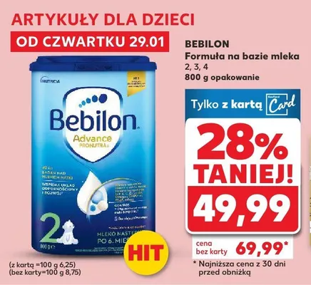 Formuła na bazie mleka 2, 3, 4 Bebilon promocja w Kaufland