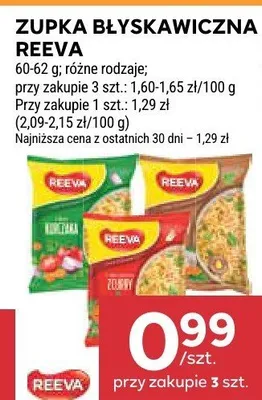 Zupka błyskawiczna Reeva różne rodzaje promocja w Stokrotka