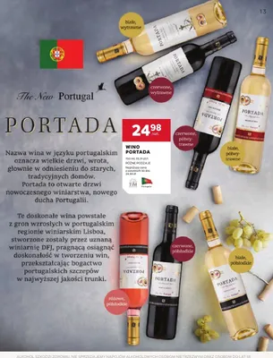 Wino PORTADA różowe półsłodkie promocja w Stokrotka
