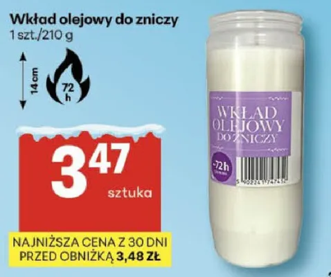 Wkład olejowy do zniczy Delikatesy Centrum promocja w Delikatesy Centrum