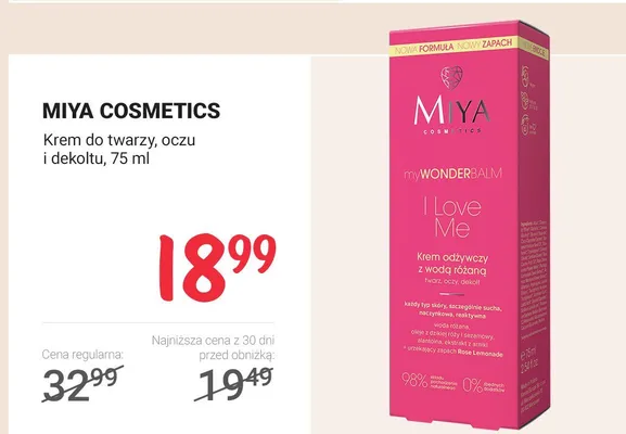 Krem I Love Me do twarzy, oczu i dekoltu  promocja w Rossmann