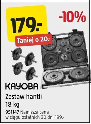 Zestaw hantli KAYOBA 18 kg promocja w Jula