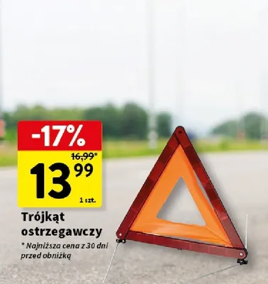 Trójkąt ostrzegawczy My project promocja w Intermarche