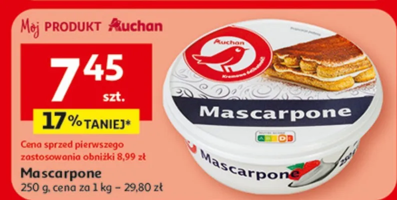 Mascarpone Auchan promocja