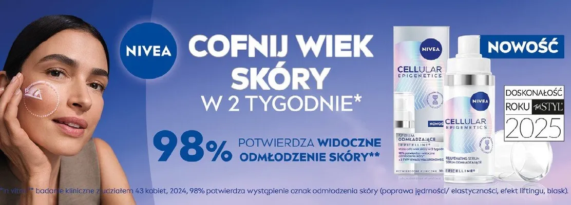 Serum odmładzające Cellular Epugenetics Nivea promocja w Rossmann