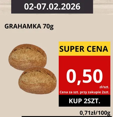 Grahamka 70g promocja w Supeco