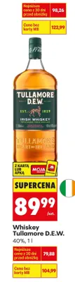 Whisky Tullamore D.E.W. 40%, 1l promocja w Biedronka