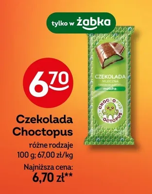 Czekolada Choctopus różne rodzaje promocja w Żabka