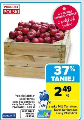 Jabłka Polskie RED PRINCE Carrefour Market promocja w Carrefour Market