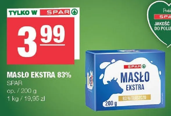Masło promocja w SPAR