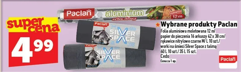 Folia aluminiowa Paclan / papier do pieczenia promocja w TOPAZ