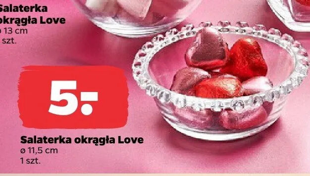 Salaterka okrągła Love ø 13 cm promocja w Netto