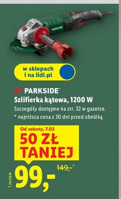 Szlifierka kątowa, 1200 W promocja w Lidl