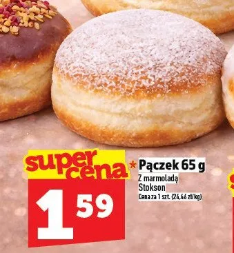 Pączek 65 g z marmoladą Słokcorn promocja w TOPAZ