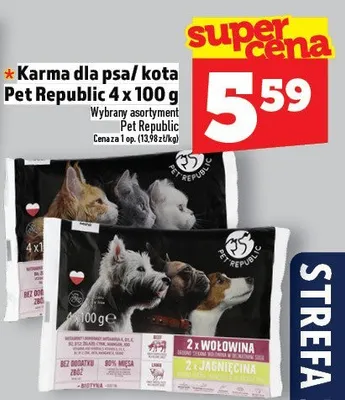 Karma dla psa/kota Pet Republic 4 x 100g promocja w TOPAZ