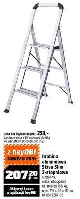 Drabina aluminiowa Skiva Slim 3-stopniowa promocja w OBI