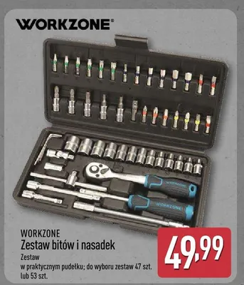 Zestaw bitów i nasadek WORKZONE promocja w Aldi