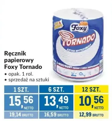 Ręcznik papierowy Foxy Tornado promocja w Makro