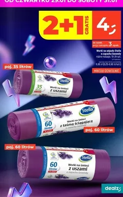 Worki na śmieci Stella z uszami 35 litrów promocja w Dealz