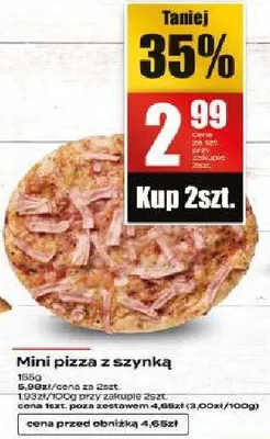 Mini pizza z szynką promocja w Supeco