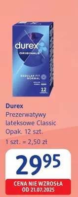 Prezerwatywy lateksowe Classic Durex promocja w Drogerie DM