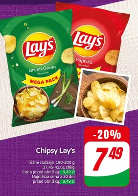 Chipsy, różne rodzaje promocja w Dino