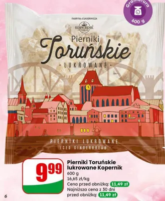 Pierniki Toruńskie lukrowane  promocja w Dino