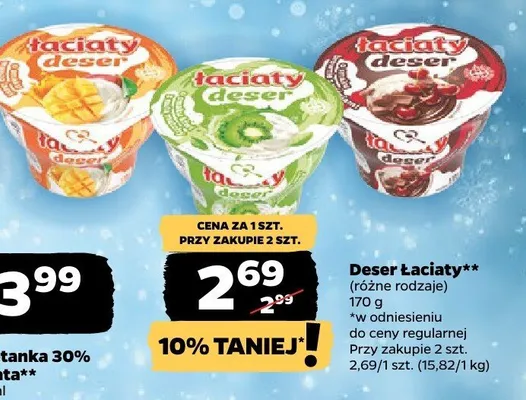 Deser Łaciaty** (różne rodzaje) 170 g promocja w Netto