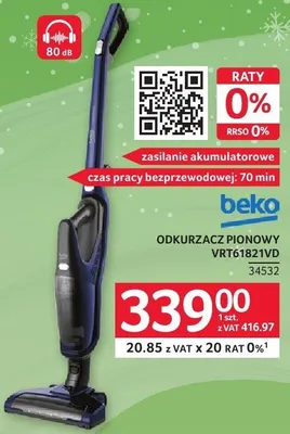 Odkurzacz pionowy BEKO VRT6182TVD promocja w Selgros