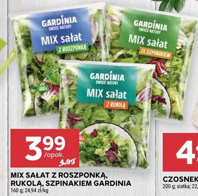 Mix sałat z roszponką, rukolą, szpinakiem Gardinia promocja w Stokrotka