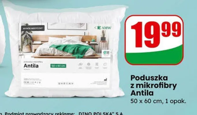Poduszka z mikrofibry 50x60 cm promocja w Dino