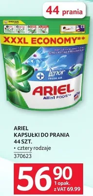 Kapsułki do prania Ariel All-in-1 Pods 44 szt. cztery rodzaje promocja w Selgros