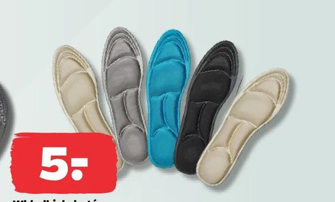 Wkładki do butów z funkcją memory, różne kolory promocja w Netto