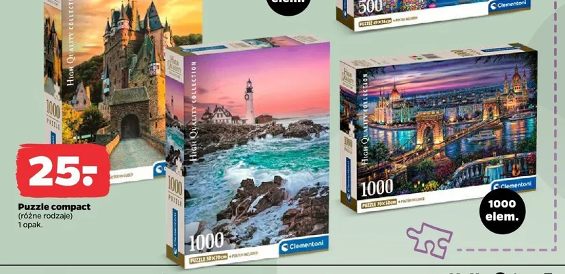 Puzzle compact - 1000 elem. promocja w Netto