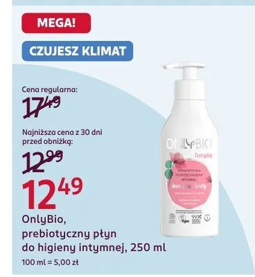Prebiotyczny płyn do higieny intymnej, 250 ml promocja w Rossmann