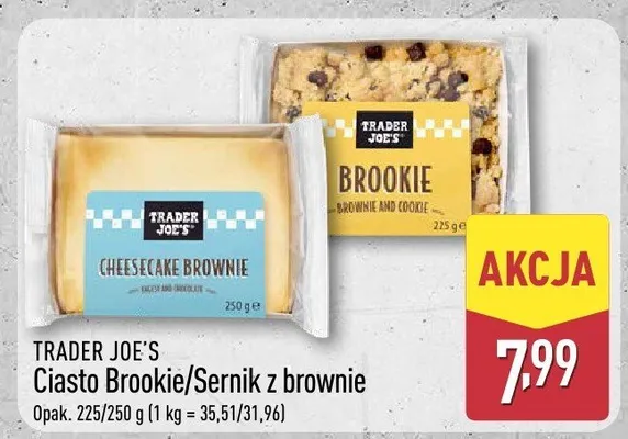 Ciastka Trader Joe's Ciasto Brookie/Sernik z brownie promocja w Aldi