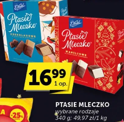 Ptasie Mleczko wybrane rodzaje 340 g 49.97 zł/kg promocja w Euro Sklep