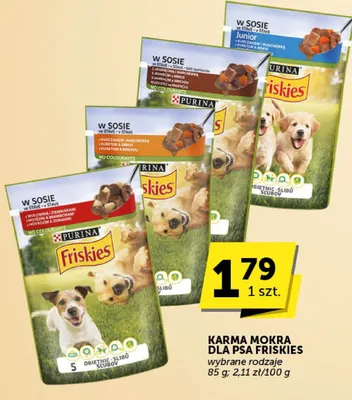 Karma mokra dla psa Friskies wybrane rodzaje promocja w Groszek