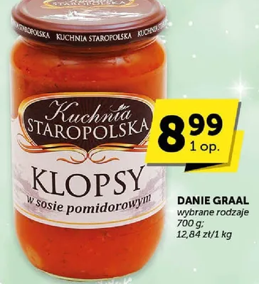 Danie Graal klopsy w sosie pomidorowym wybrane rodzaje Kuchnia Staropolska promocja w ABC