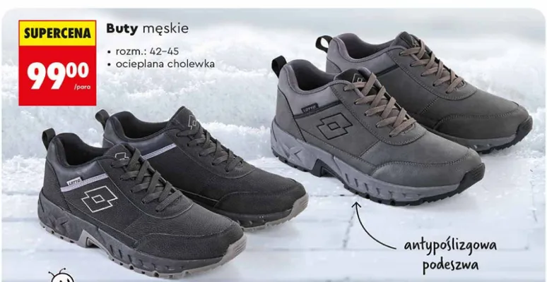 Buty męskie Lotto ocieplana cholewka promocja w Biedronka