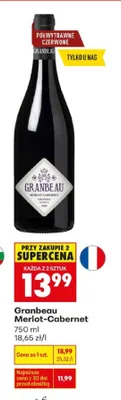 Wino Granbeau Merlot-Cabernet promocja w Biedronka