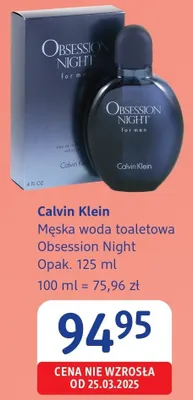 Woda toaletowa męska Obsession Night Calvin Klein promocja