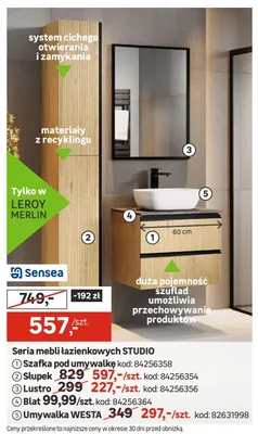 Umywalka WESTA Sensea STUDIO promocja w Leroy Merlin