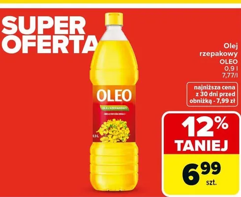 Olej rzepakowy OLEO promocja w Carrefour