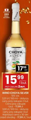 Wino Choya Silver promocja w Twój Market