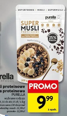 Musli proteinowe, wybrane rodzaje PURELLA promocja w Intermarche