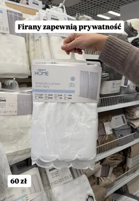 Firana z taśmą 140x250 cm, 2 szt.  promocja w Pepco