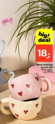 Kubek ceramiczny we wzór serc różne rodzaje promocja w Dealz