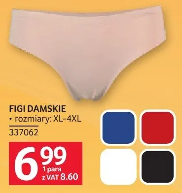 Figi damskie duże rozmiary promocja w Selgros